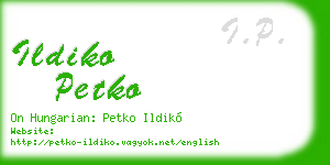 ildiko petko business card